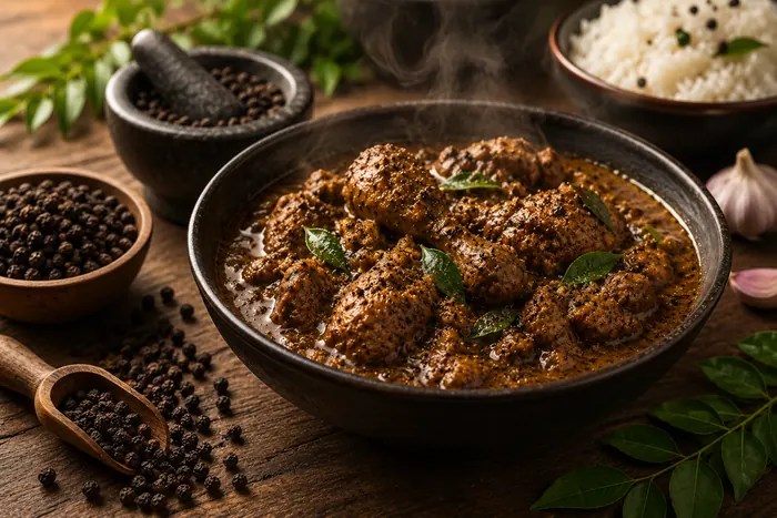 Pepper chicken curry